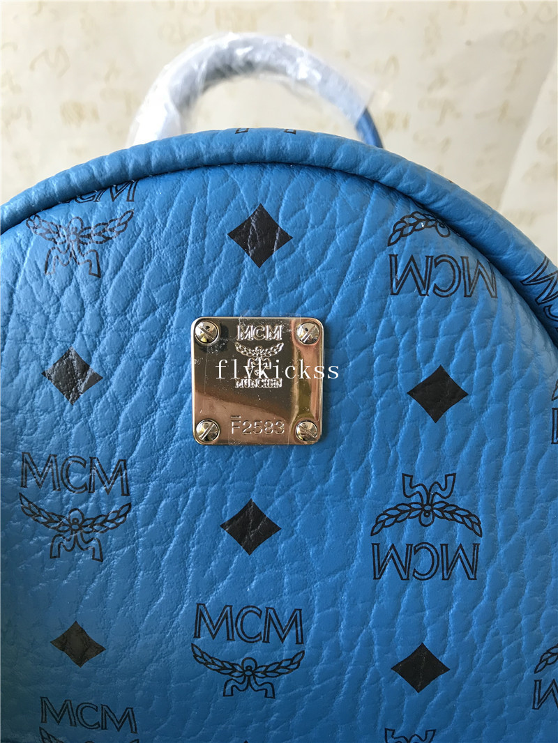 MCM Blue Backpack